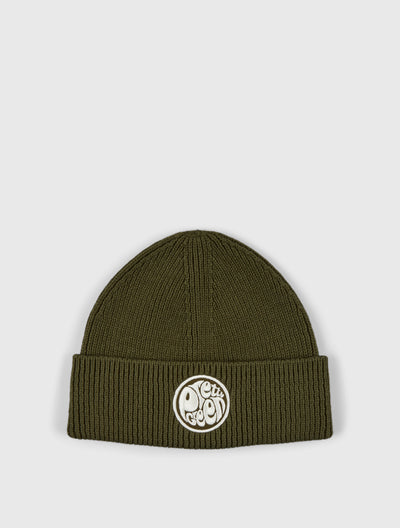 Khaki Logo Knit Beanie