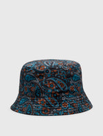 Dark Grey Wonderwall Paisley Reversible Bucket Hat