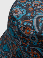 Dark Grey Wonderwall Paisley Reversible Bucket Hat