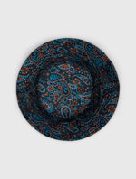 Dark Grey Wonderwall Paisley Reversible Bucket Hat