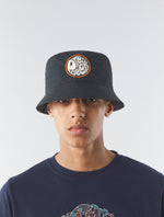 Dark Grey Wonderwall Paisley Reversible Bucket Hat