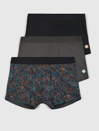 Dark Grey Wonderwall 3 Pack Boxer Shorts