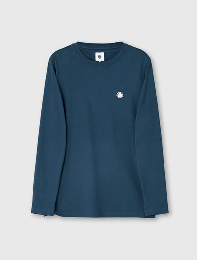 Navy Mitchell Long Sleeve  T-Shirt