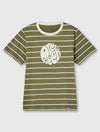 Khaki Capella Stripe Logo T-shirt