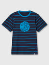 Navy Capella Stripe Logo T-shirt