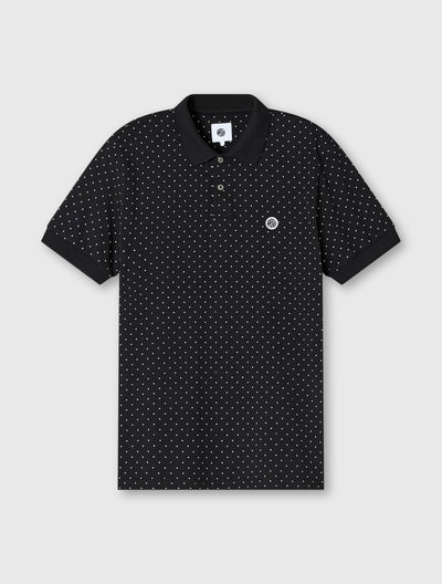 Black Polka Dot Polo Shirt