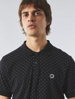 Black Polka Dot Polo Shirt