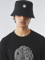 Black Tonal Paisley Reversible Bucket Hat