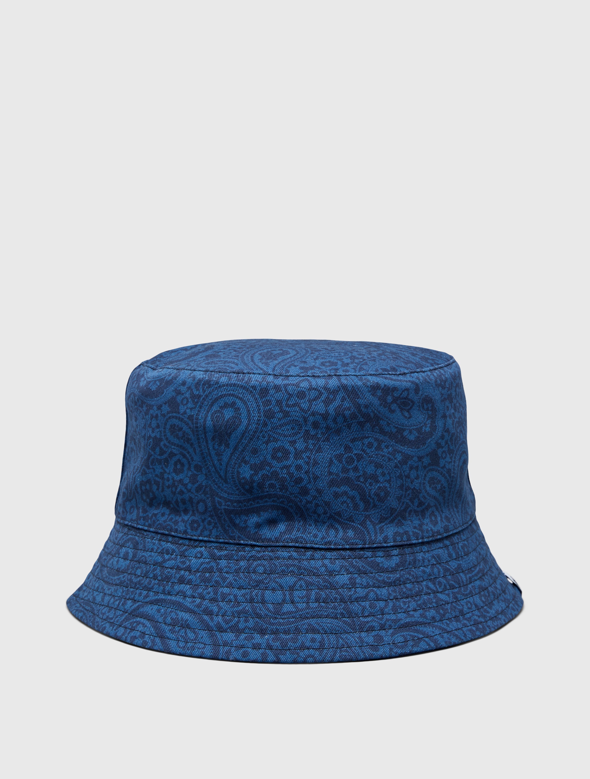 Navy Tonal Paisley Reversible Bucket Hat