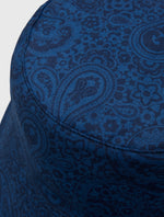 Navy Tonal Paisley Reversible Bucket Hat