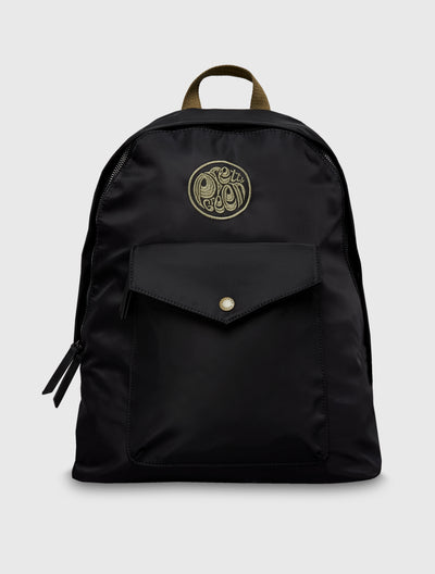 Black Openshaw Nylon Zip Backpack