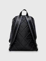 Black Tonal Wonderwall Paisley Zip Backpack