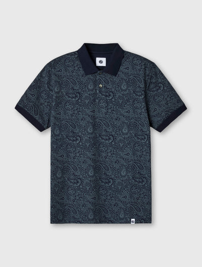 Navy Tonal Wonderwall  Paisley Polo