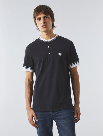 Black Finham Henley T-shirt