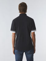 Black Finham Zip Neck Polo