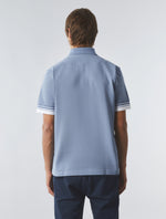 Blue Finham Zip Neck Polo