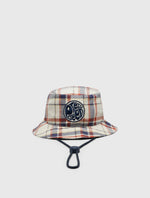 Navy Winston Check Bucket Hat