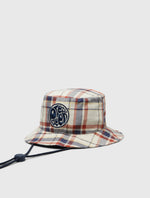 Navy Winston Check Bucket Hat