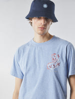 Blue Griggs Paisley Embroidered T-shirt