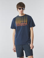 Navy Text Fade T-shirt