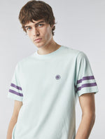 Blue Waterfall Sleeve Stripe T-shirt