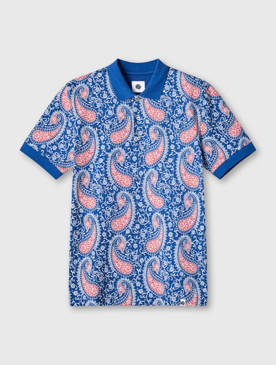 Navy Laguna Paisley Polo