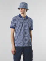 Blue Anaheim Geo Print Polo