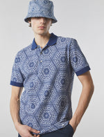 Blue Anaheim Geo Print Polo