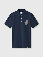 Navy Bay Paisley Embroidered Polo