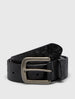 Black Paisley Embossed Belt