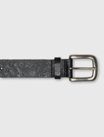 Black Paisley Embossed Belt