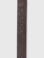 Brown Paisley Embossed Belt