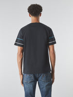 Black Tilby Sleeve Stripe T-shirt