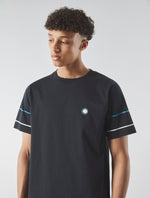 Black Tilby Sleeve Stripe T-shirt