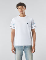 White Tilby Sleeve Stripe T-shirt