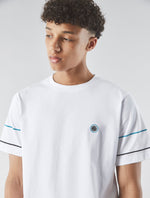 White Tilby Sleeve Stripe T-shirt