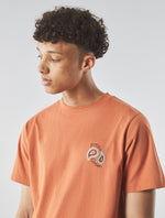 Orange Wonderwall Paisley Motif T-shirt