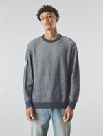 Navy Travis Colourblock Jumper