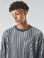 Navy Travis Colourblock Jumper