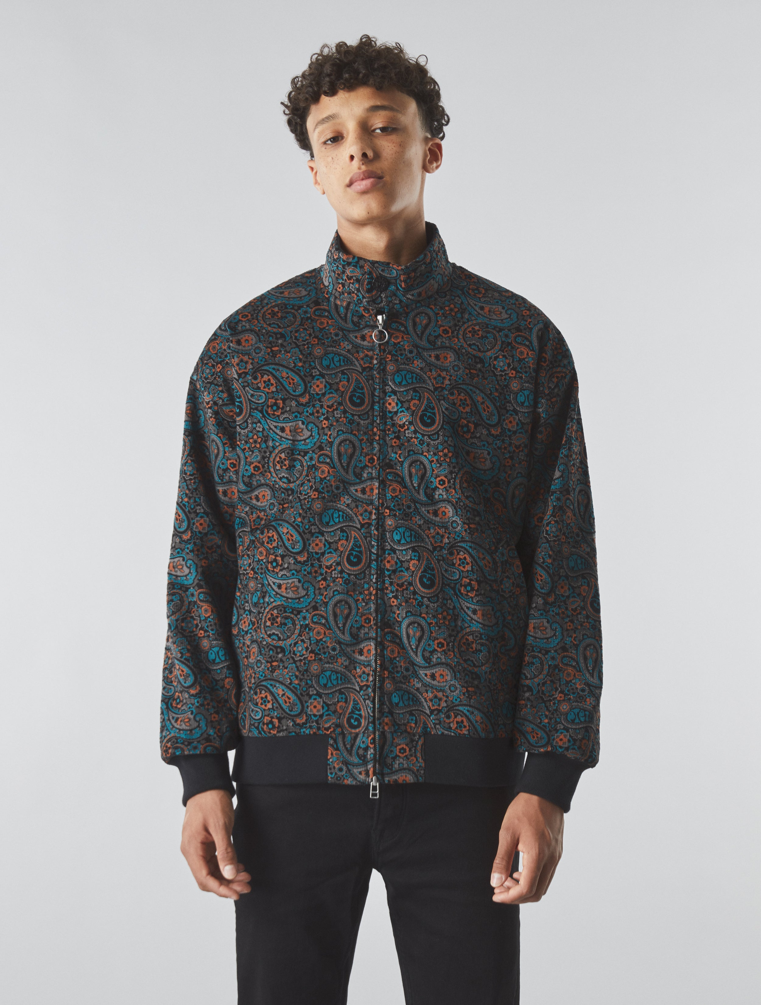 Multi Wonderwall Paisley Cord Harrington Pretty Green Store