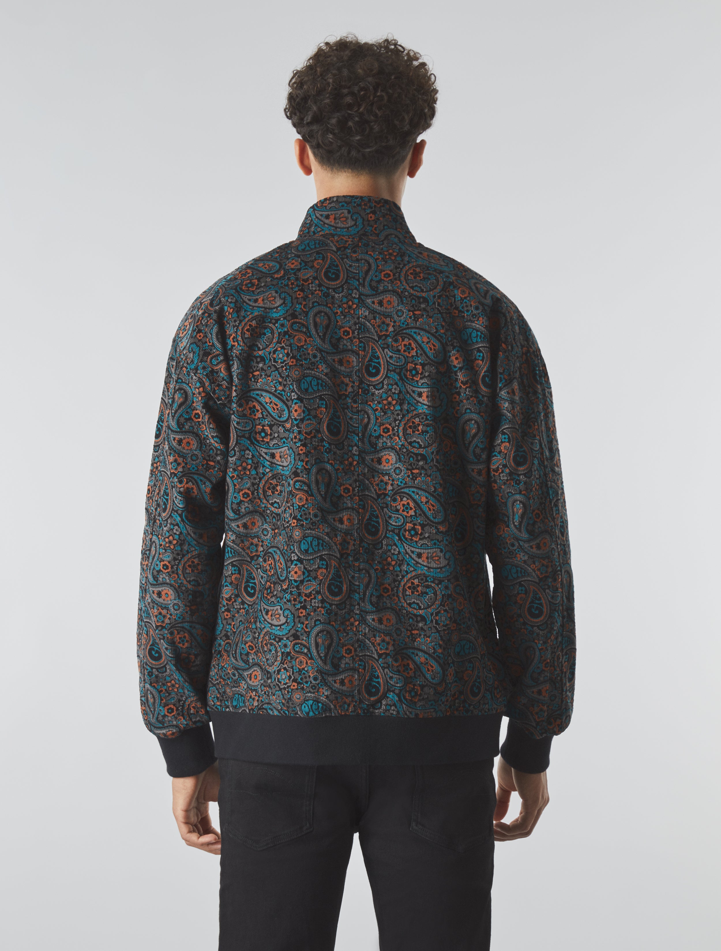 Multi Wonderwall Paisley Cord Harrington Pretty Green Store