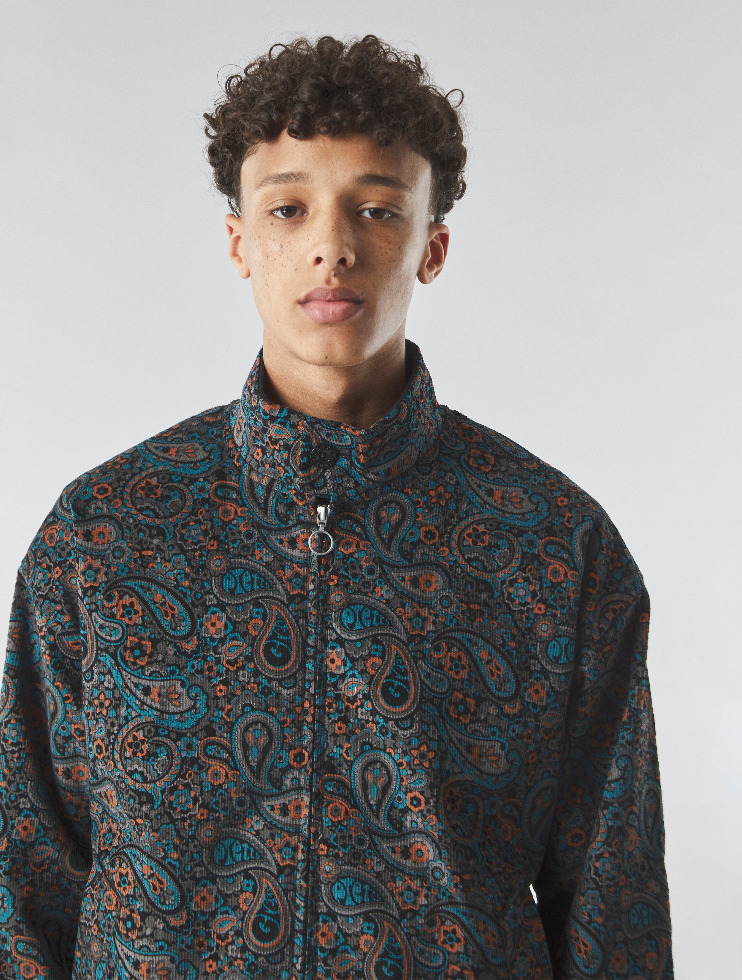 Multi Wonderwall Paisley Cord Harrington Pretty Green Store