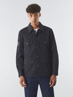 Black Felps Garment Dyed Overshirt