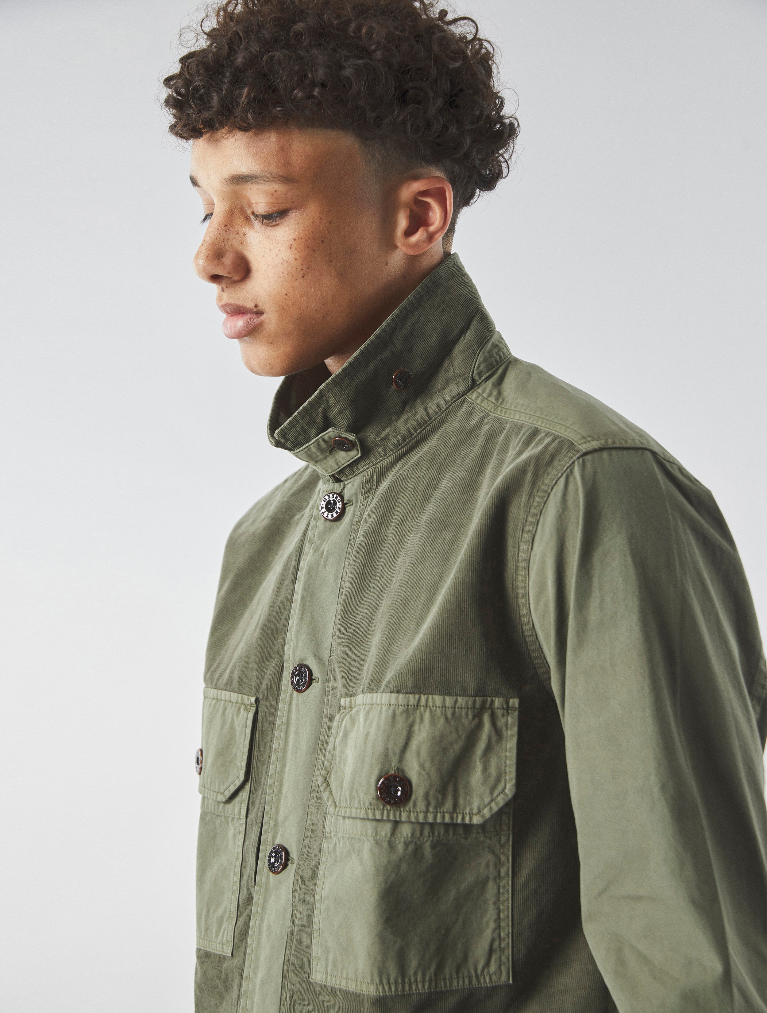 Khaki Mountfield Overshirt Pretty Green Store