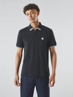 Black Mountfield Zip Polo