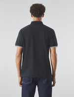 Black Mountfield Zip Polo