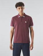 Burgundy Mountfield Zip Polo