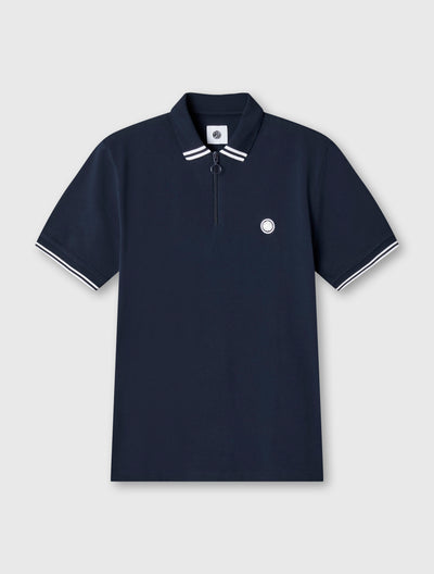 Navy Mountfield Zip Polo