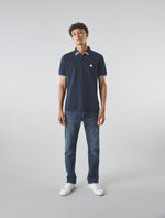 Navy Mountfield Zip Polo