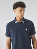 Navy Mountfield Zip Polo